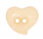 Mobile Preview: Kids button as heart made of plastic in cream 13 mm 0,51 inch